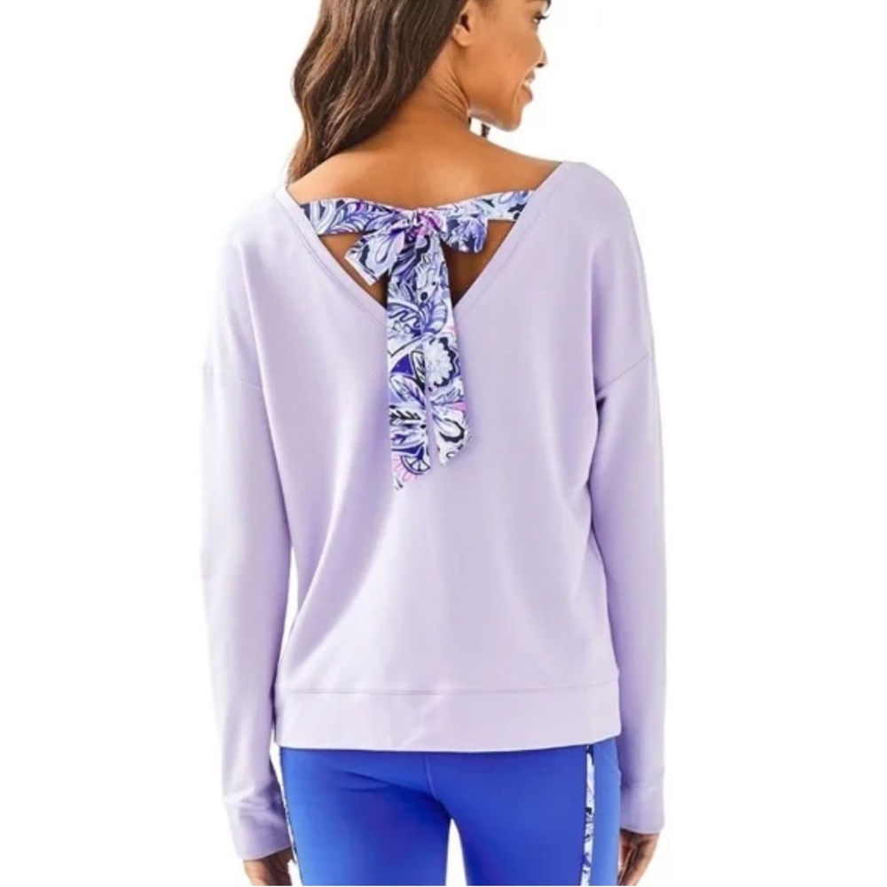 Lilly Pulitzer Luxletic Lavender Dillion Pullover Sweatshirt Womens Size Small